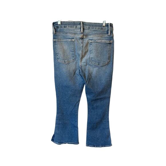 FRAME Le Crop Mini Boot Jeans Button Flare Detail Sz 28 EUC $315 MSRP Alta Pura - Picture 5 of 9